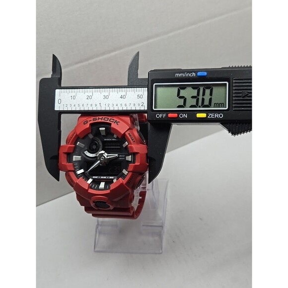 Casio G-Shock GA700-4A Red Analog Digital Mens 200M Watch New Battery Tested - Picture 5 of 11